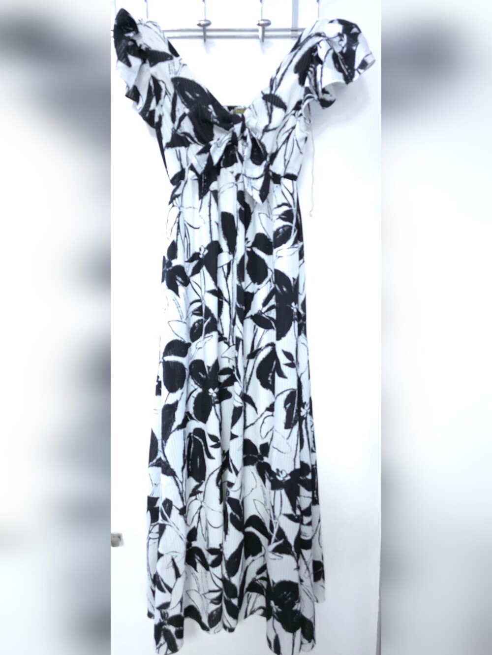 Taylor Black and White Floral Dress